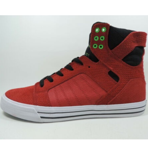 Supra SKYTOP Mens Shoes Red Black - Picture 3 of 8